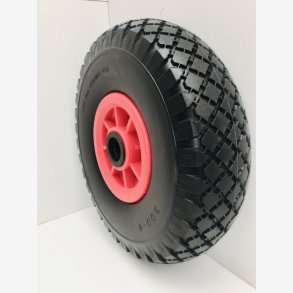 Hjul for skkevogn, 4 x 300, 85/260, Plast, Masiv.