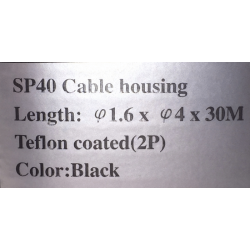 Ydrekabel, Gear, "STI", 1,6mm. x 4mm. 30m. sort,  PROMAX