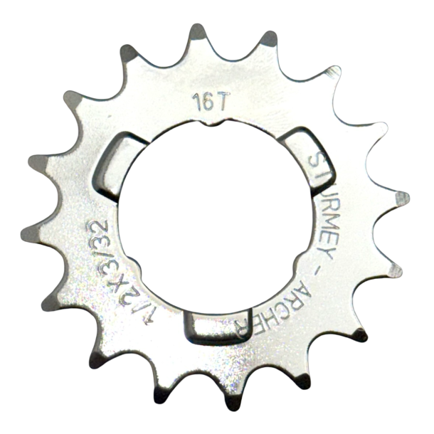 Gearhjul, Lige, 16T, 1/2 x 3/32"