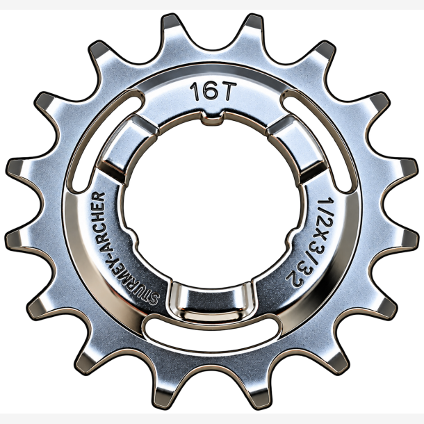 Gearhjul, forkr�blet, 16T, 1/2 � 3/32&Prime;