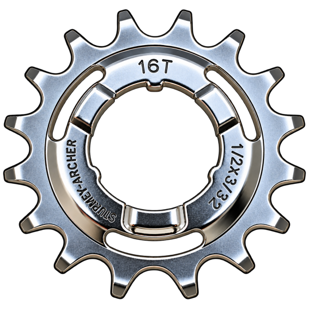 Gearhjul, forkr�blet, 16T, 1/2 � 3/32&Prime;