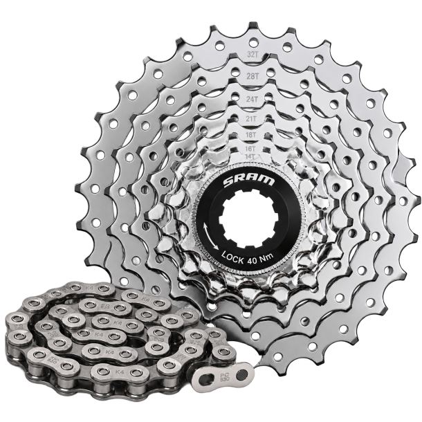  7 speed � 12-32T - SRAM PG-730 kassette + k�de