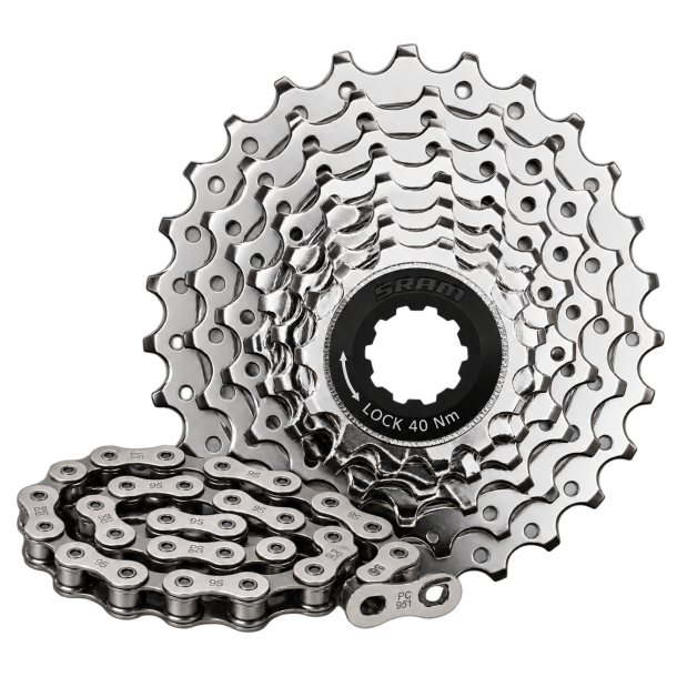 9 speed � 11-28T - SRAM PG-950 kassette + k�de
