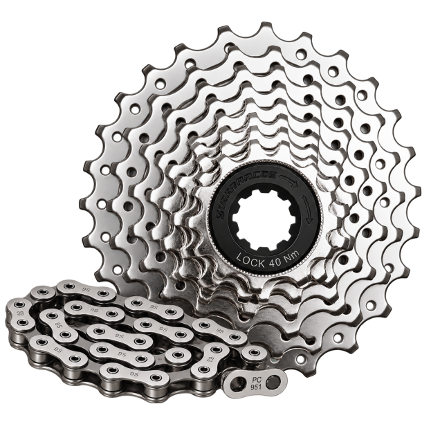 9 speed � 11-32T - SRAM PG-950 kassette + k�de