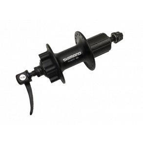 Nav, bag, 8/9 speed kassette, 36 Hul, 6 hul skivebrems, QR, sort, SHIMANO Alivio FH-M475