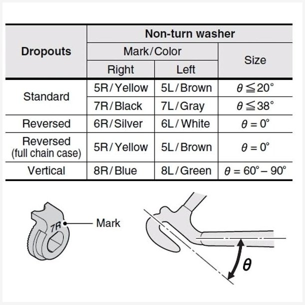 Fikserskive, Sikringsskive, slv R6, SHIMANO NEXUS 4+7+8