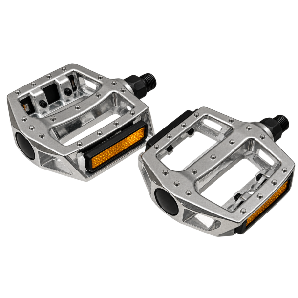 BMX-platformspedaler i aluminium � 1/2" gevind, s�lv