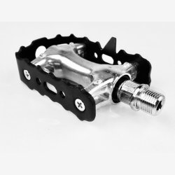 Pedal, 9/16", sort og s�lv