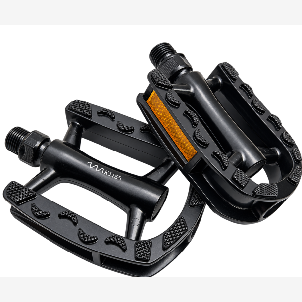 M-WAVE Steady-A7 pedaler � aluminium � sort med reflekser