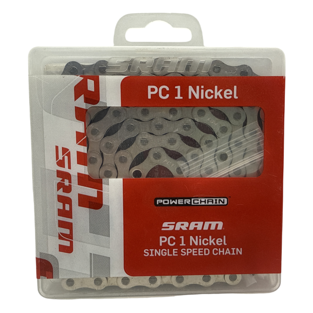 SRAM PC1 Nickel cykelk�de til single speed � 114 led inkl. PowerLock