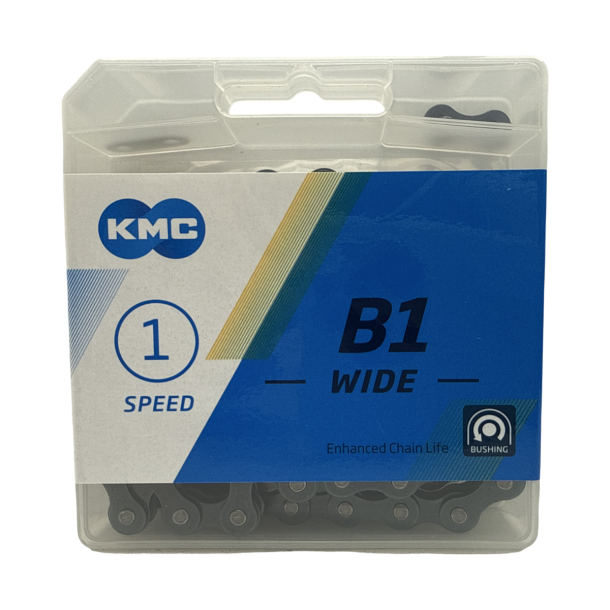 KMC B1 cykelk�de til single speed og indvendige gear � 112 led, sort