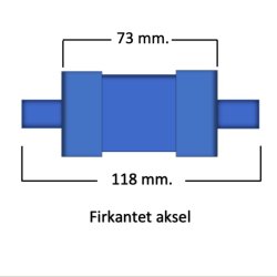 Krankboks, 118/73 mm.