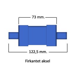 Krankboks, 122,5/73 mm.