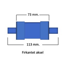 Krankboks, 113/73 mm.