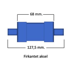 Krankboks, 127,5/68mm.