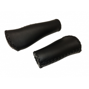 Hndtag i sort lder, ergonomisk, st  94+132mm.