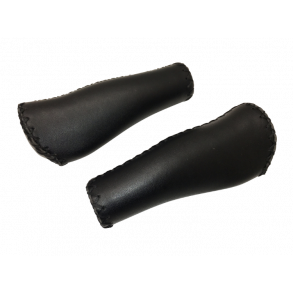 Hndtag i sort lder, ergonomisk, st  130+130mm.