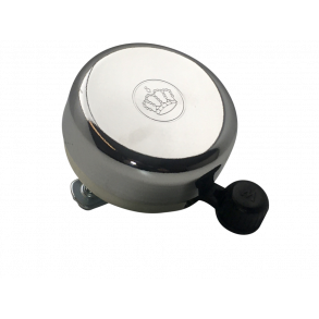 Ringklokke i chrom med krone