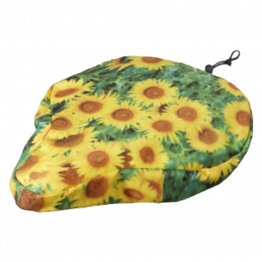 Sadelovertrk, vandtt, med blomster motiv