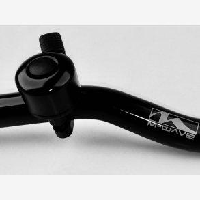 Klokke, mini, sort, Alu.