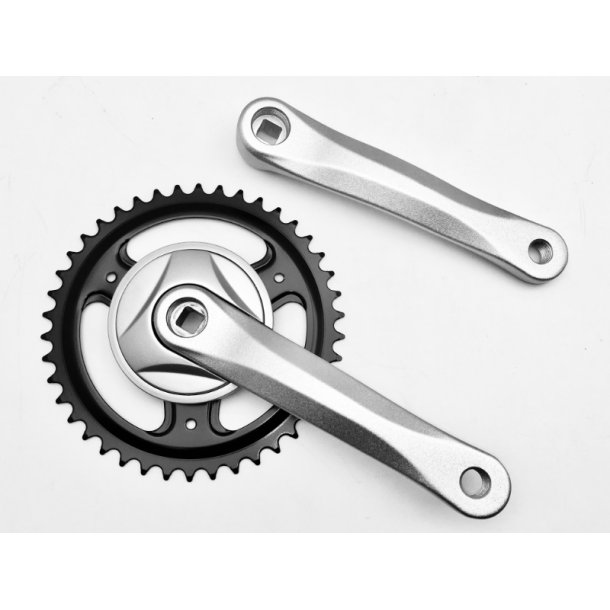 Kranks�t, 1 klinge, 42T, s�lv alu.