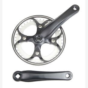 Krankst, 1 klinge, 42T. alu. m/kdebeskytter, sort, CFA