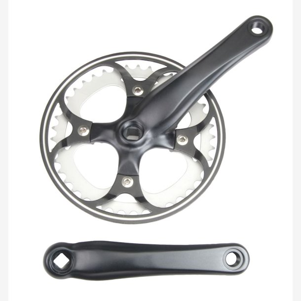 Krankst, 1 klinge, 42T. alu. m/kdebeskytter, sort, CFA