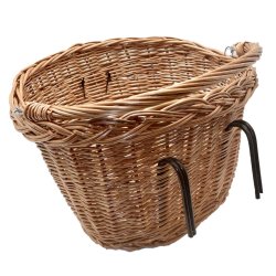 Kurv, front, med 2 kroge, flet, BASIL