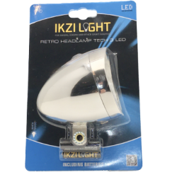 Forlygte, Retro, 3 x LED, batt., chrome, IKZI LIGHT