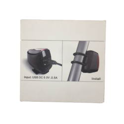 Baglygte, m/stoplys, X6, USB opladelig, MILAN