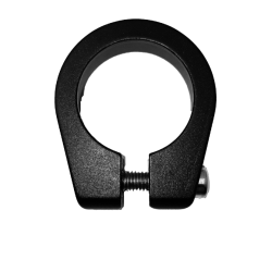 Sadelstangsclamp. 28,6mm. sort