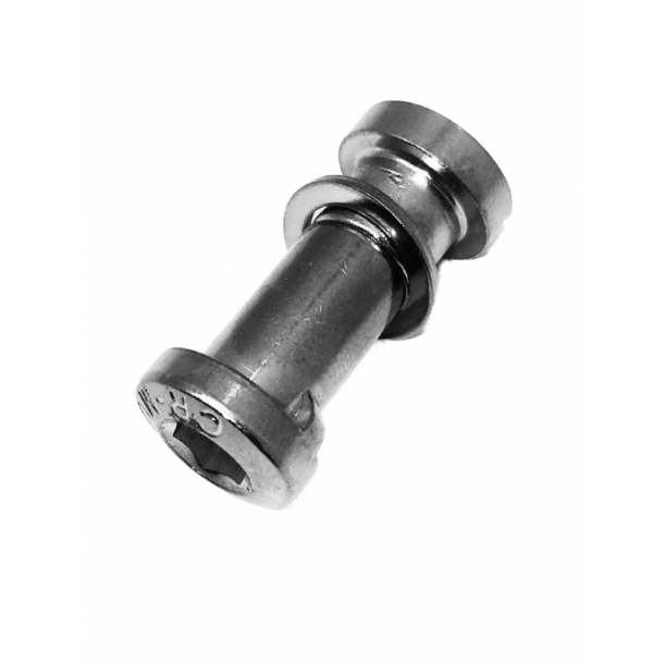 Sadelstangsbolt + mtrik, chrom, 8x19 Unbraco