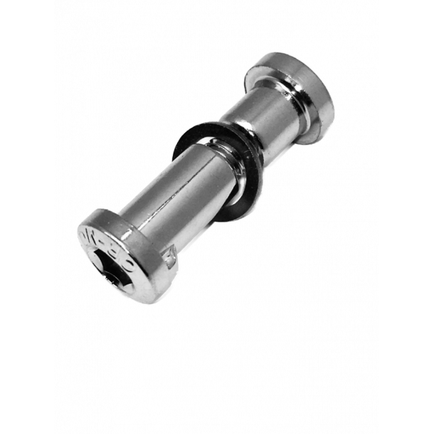 Sadelstangsbolt + mtrik, chrom, 8x22 Unbraco