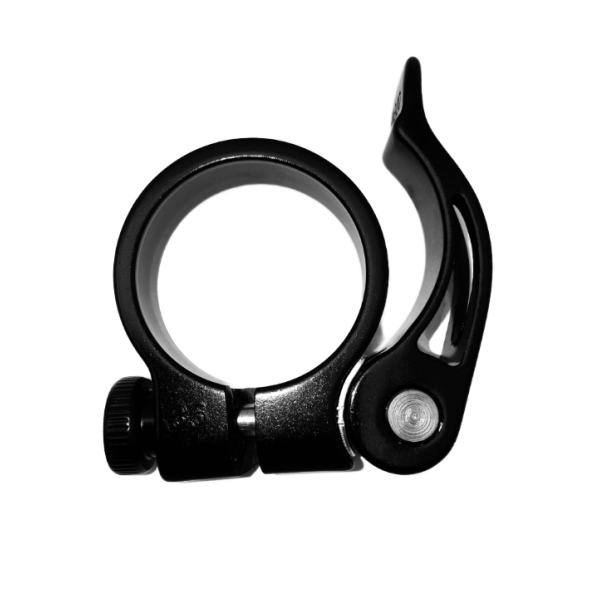 Sadelstangsclamp. 34,9mm. sort QR.