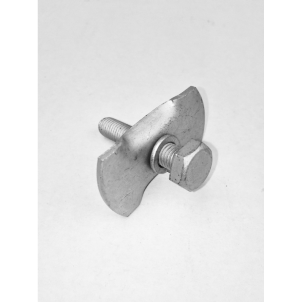 Overplade med bolt, st�l.