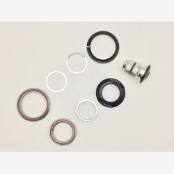 Styrfittings, lejer, 1 1/8"-1,5", 45/45g. 41,8mm., integreret, sort