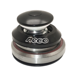 Styrfittings, lejer, 1 1/8"-1,5", 45/45g. 41,8mm., integreret, sort